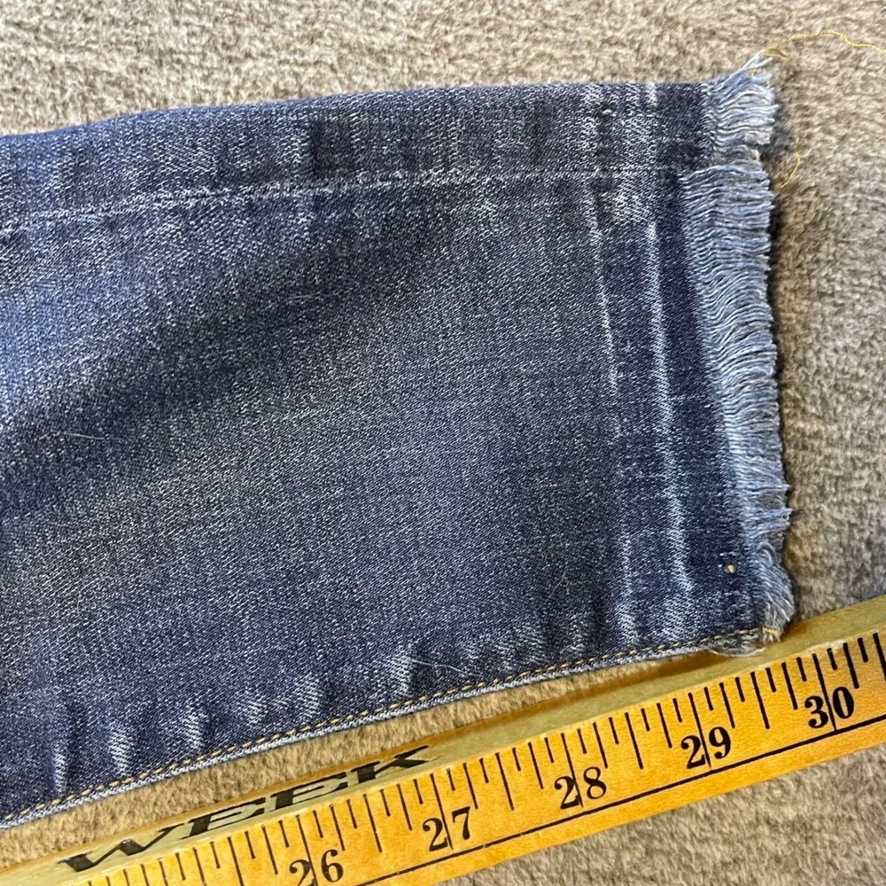 Good American Jeans Slim Fit‎ Frayed Hem Dark Wash Denim Mens Size